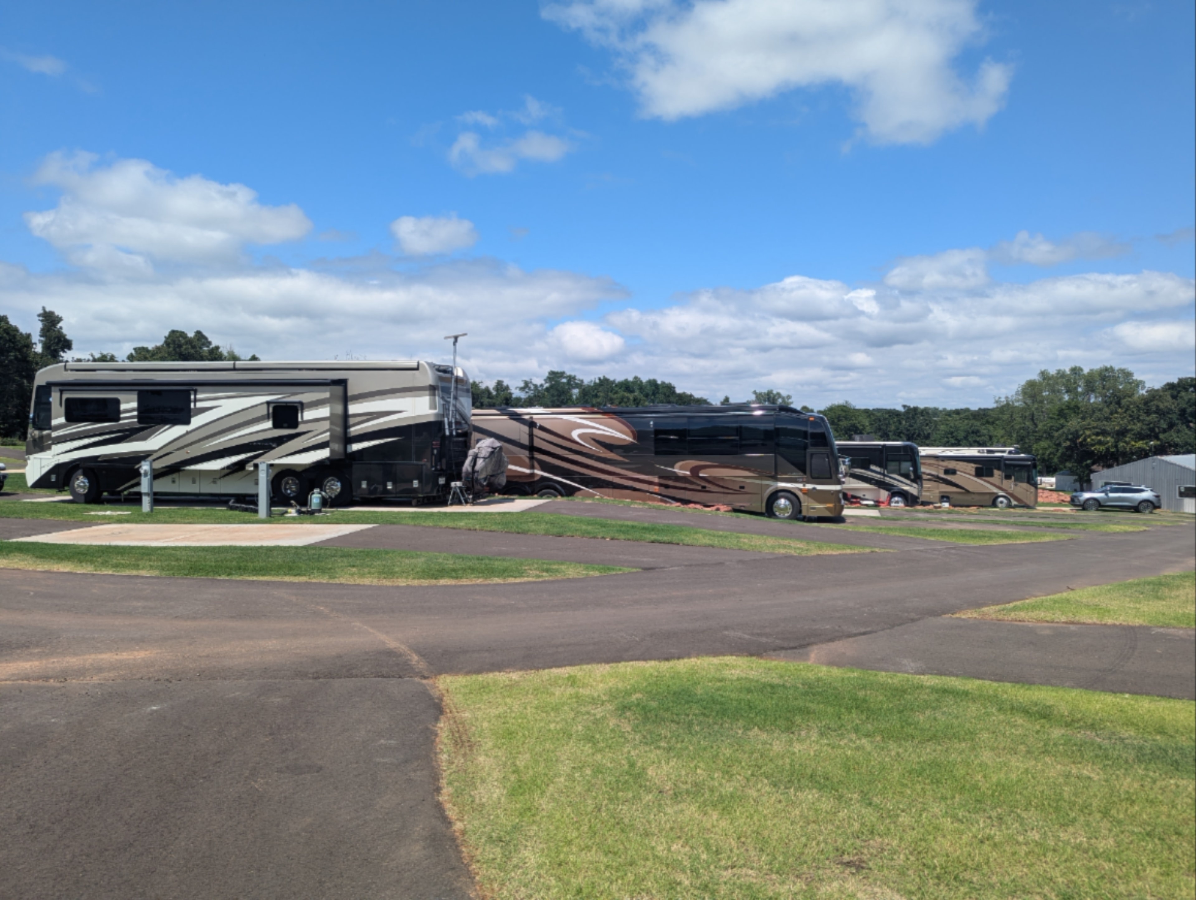 Concrete RV pad with full hookups